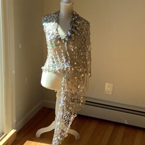 Silver Sequin Shawl